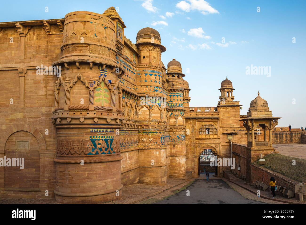 Elephant Gate (Hathiya Paur), Man Singh Palace, Gwalior fort, Gwalior, Madhya Pradesh, Inde, Asie Banque D'Images