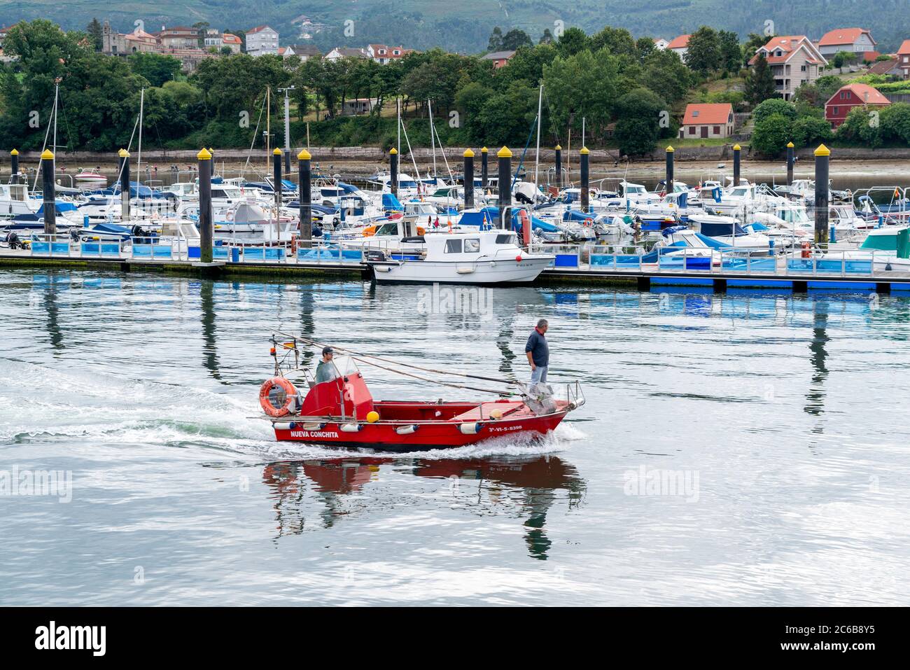 Bateau de pêche à Redondela, Galice, Espagne, Europe Banque D'Images