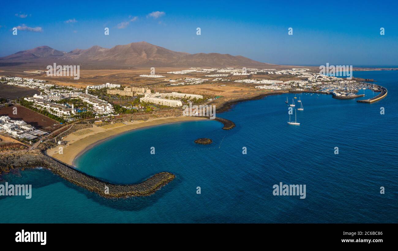 Marina Rubicon, Playa Blanca, Lanzarote, Canaries, Espagne, Europe, Atlantique Banque D'Images