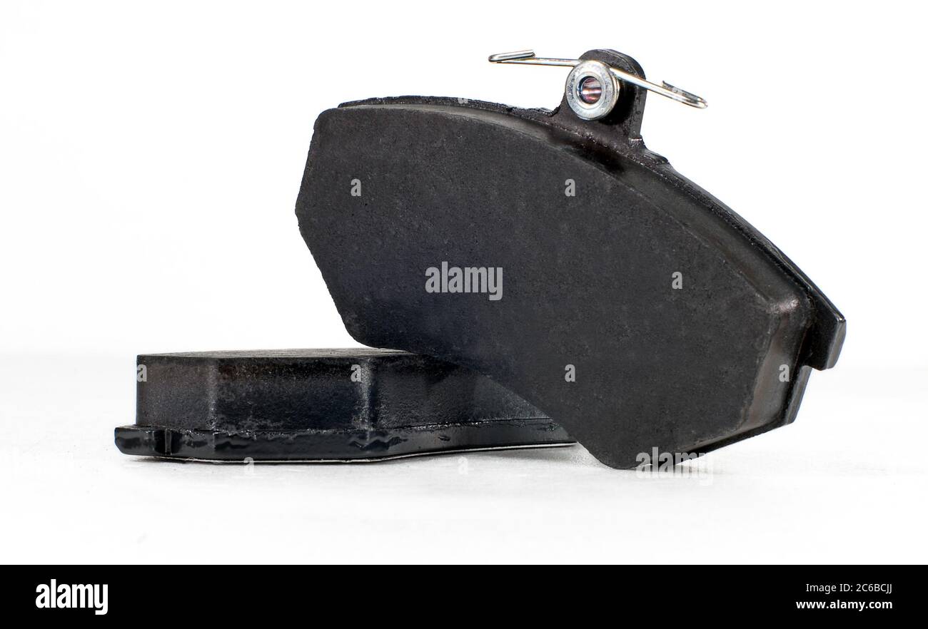deux plaquettes de frein pour voiture, pièce pour système de freinage à disque Banque D'Images