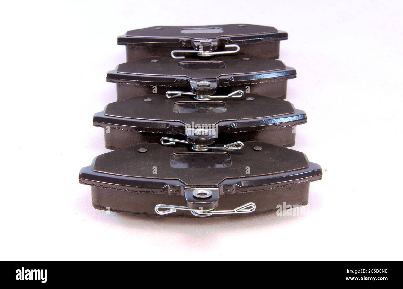 quatre plaquettes de frein pour voiture, pièce pour système de freinage à disque Banque D'Images