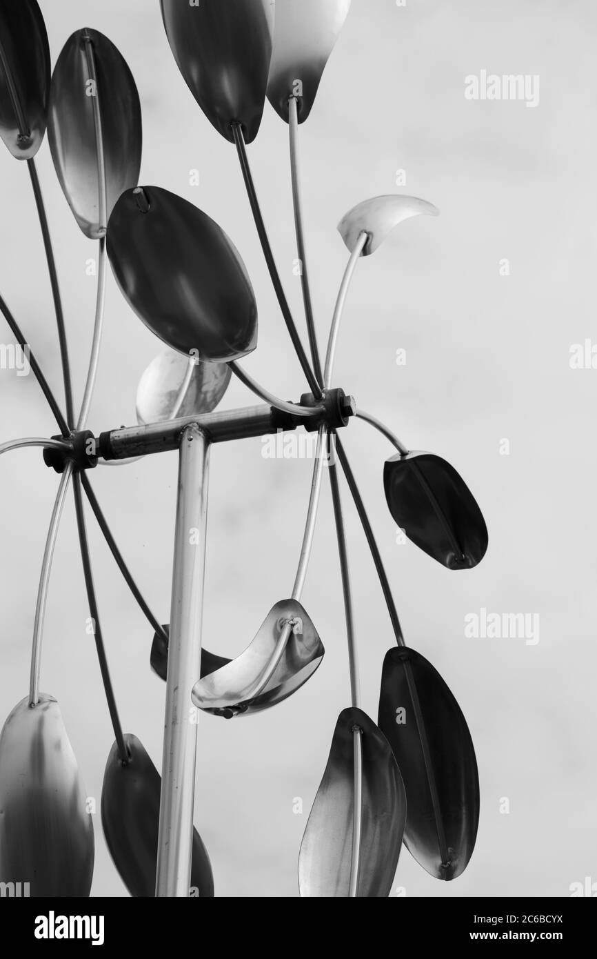 Photo noir et blanc d'un tourbillon Banque D'Images