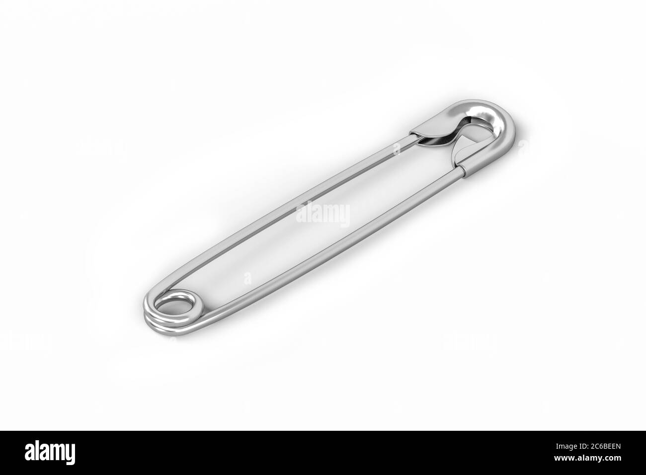 Broche de sécurité isolée sur fond blanc - rendu 3d Banque D'Images Broche de sécurité isolée sur fond blanc - rendu 3d Banque D'Images