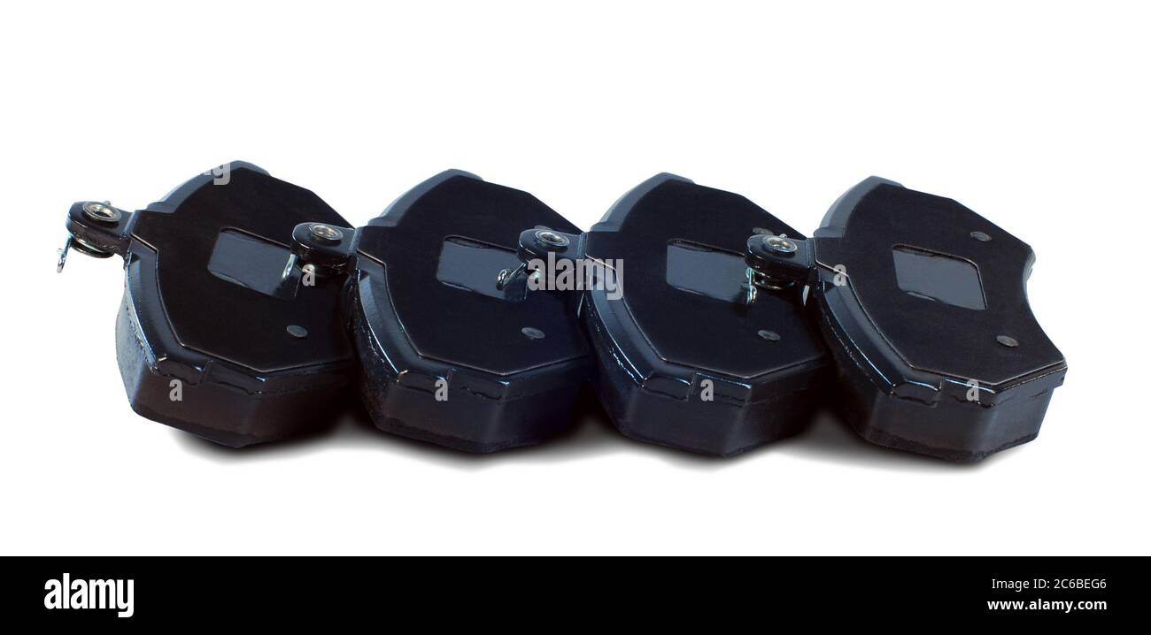 Plaquettes de frein, quatre plaquettes de frein pour voiture, pièce pour système de freinage à disque Banque D'Images