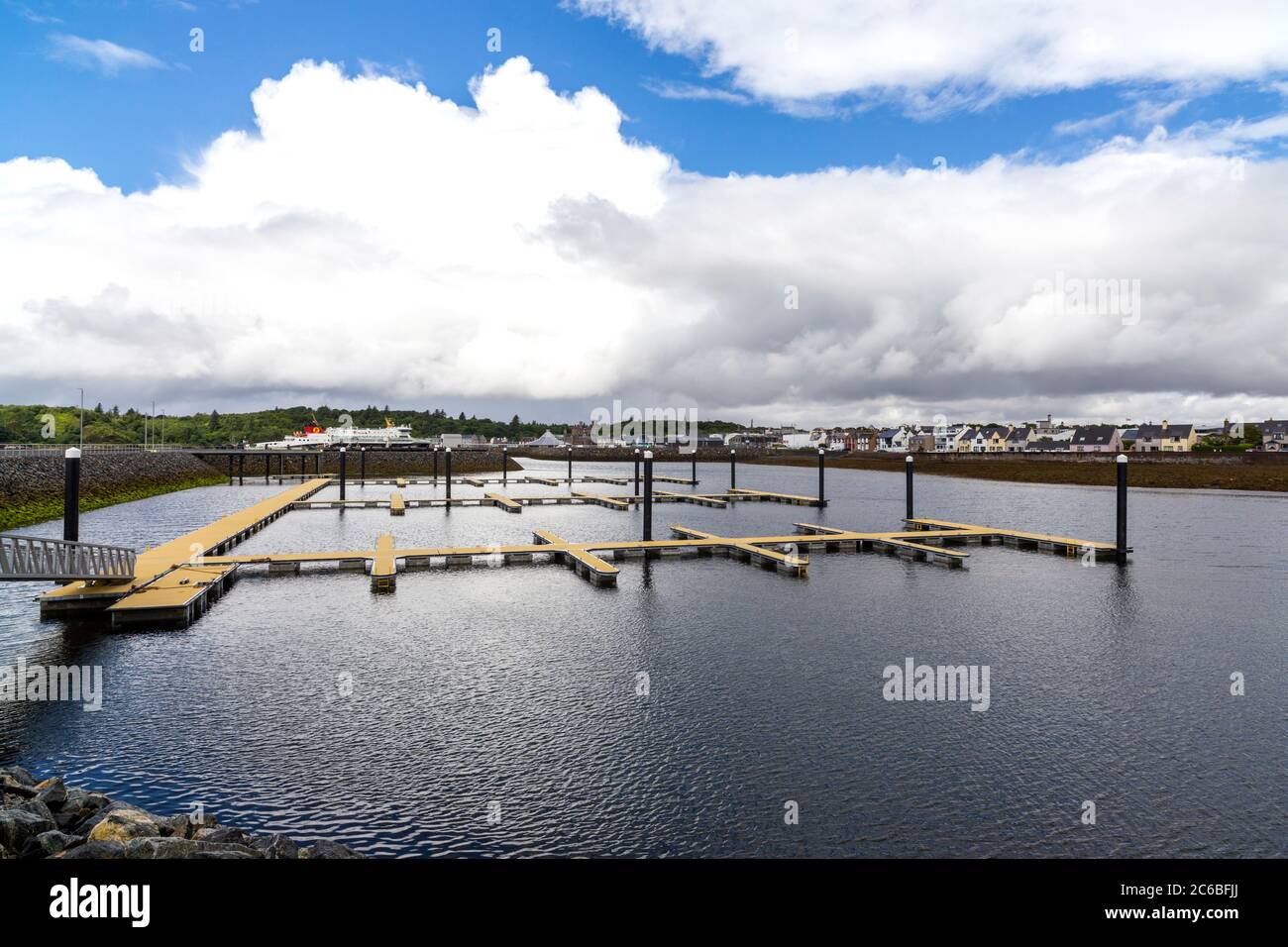 Développement de la marina de yacht à Newton Basin, port de Stornoway, île de Lewis, îles occidentales, Hébrides extérieures, Écosse Royaume-Uni Banque D'Images