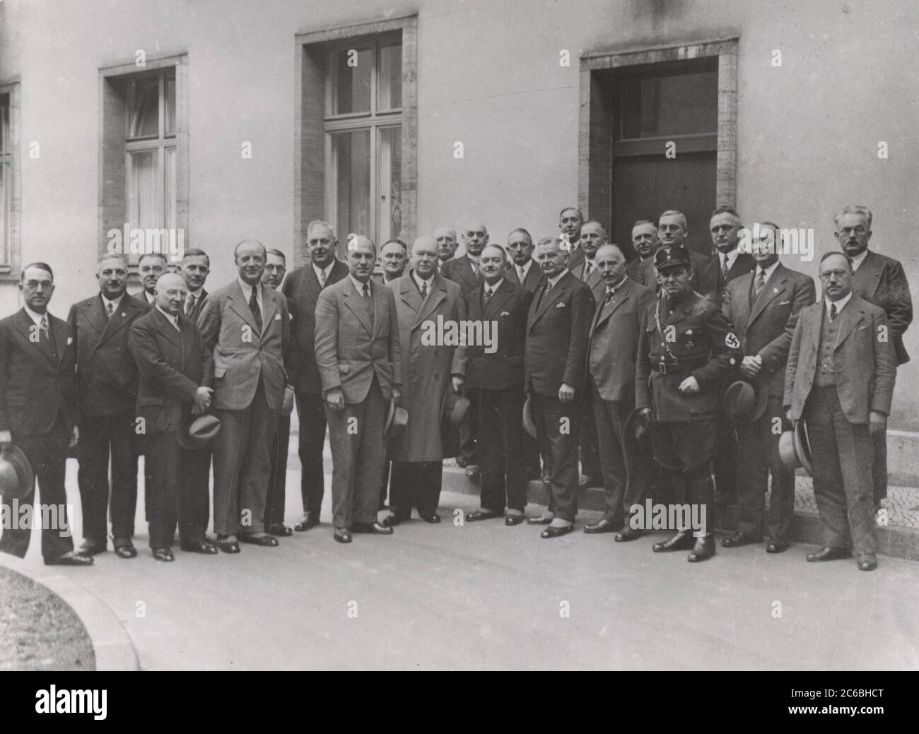 Portrait de groupe Heinrich Hoffmann photographies 1934 photographe officiel d'Adolf Hitler, et un politicien et éditeur nazi, qui était membre du cercle intime d'Hitler. Banque D'Images