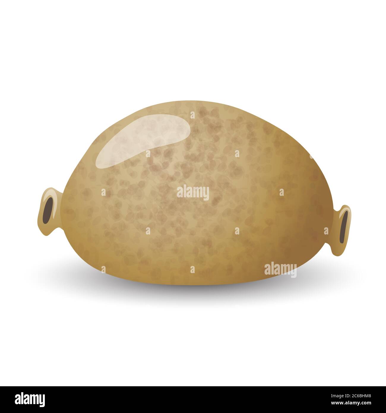 Un haggis écossais traditionnel isolé sur blanc. Format vectoriel EPS10. Illustration de Vecteur