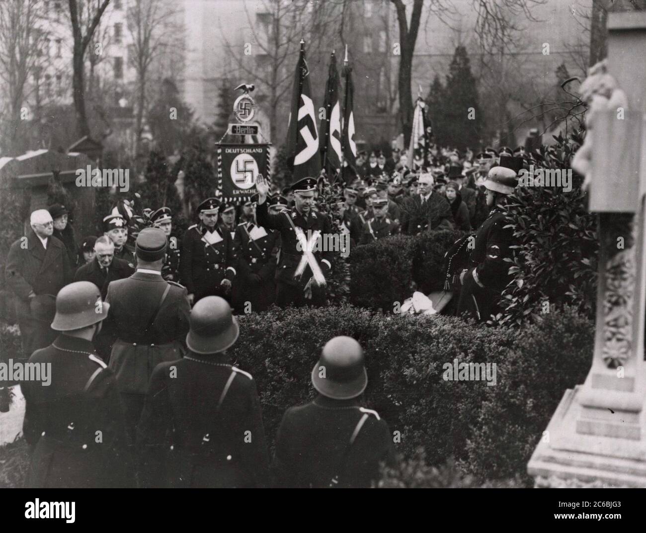 Funérailles Himmler Heinrich Hoffmann photographies 1934 photographe officiel d'Adolf Hitler, et un politicien et éditeur nazi, qui était membre du cercle intime d'Hitler. Banque D'Images