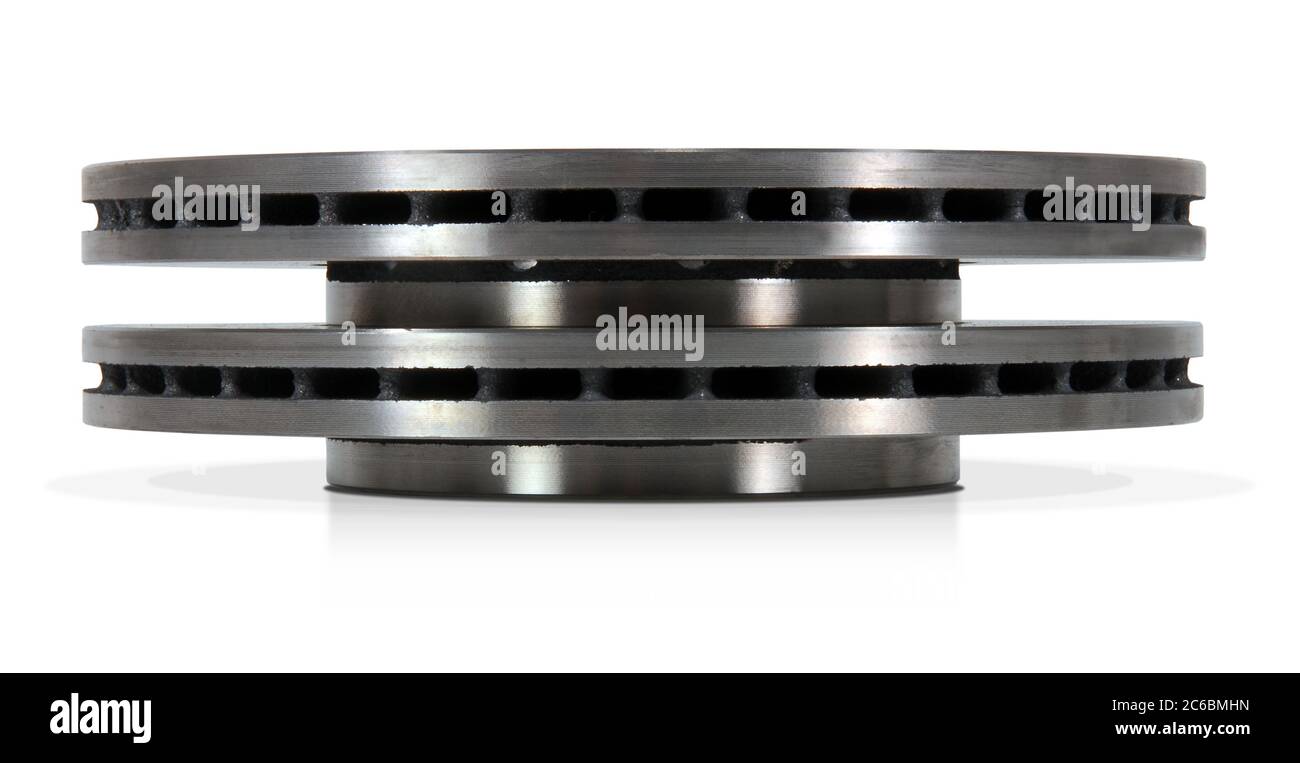 Disques de frein, deux nouveaux disques de frein pour la voiture Banque D'Images