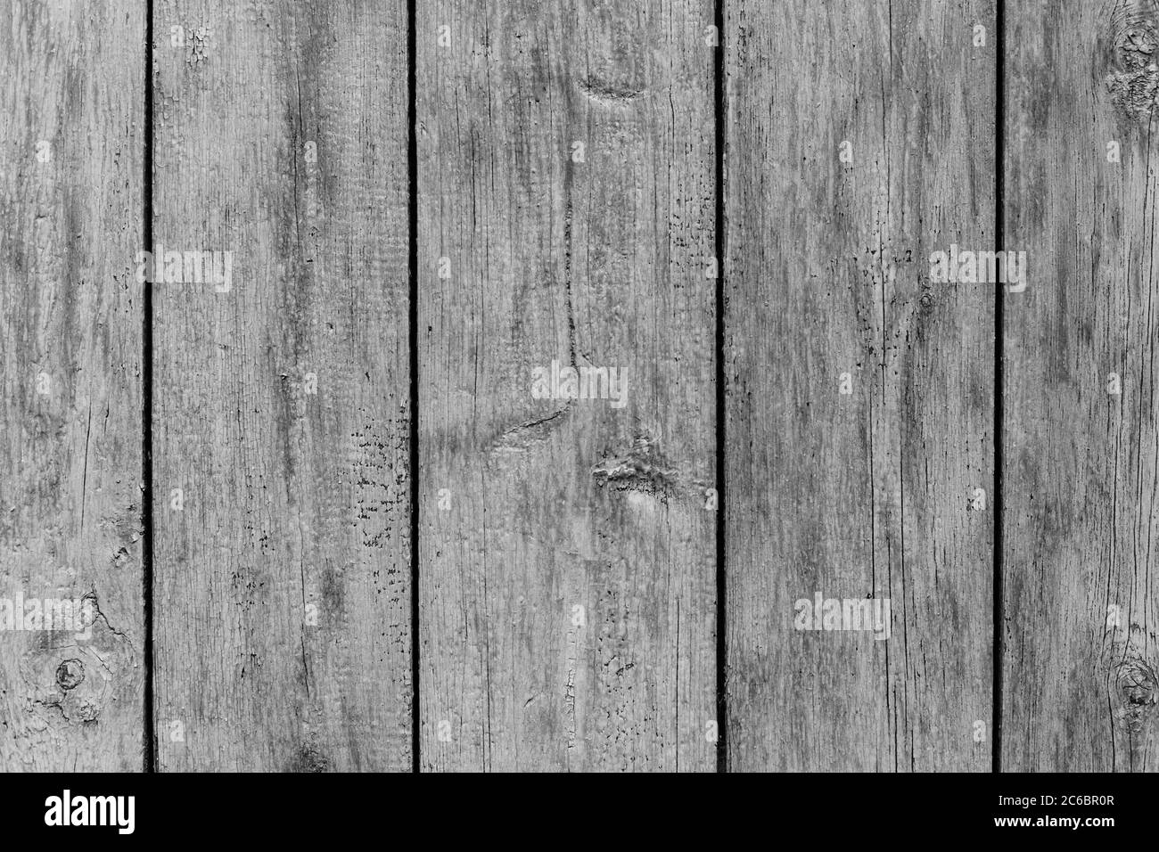 Texture rustique en bois ou fond avec peinture rayée. Monochrome. Noir et blanc. Gros plan. Banque D'Images