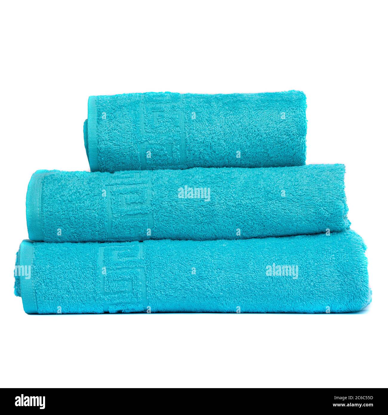 Drap de bain turquoise Banque d'images détourées - Alamy