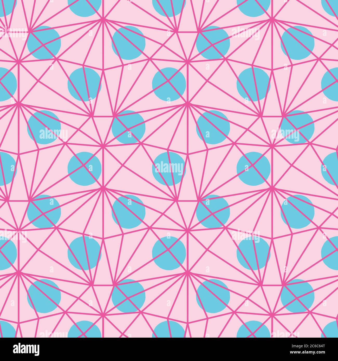 pois et motif vectoriel sans coutures en filet rose Illustration de Vecteur