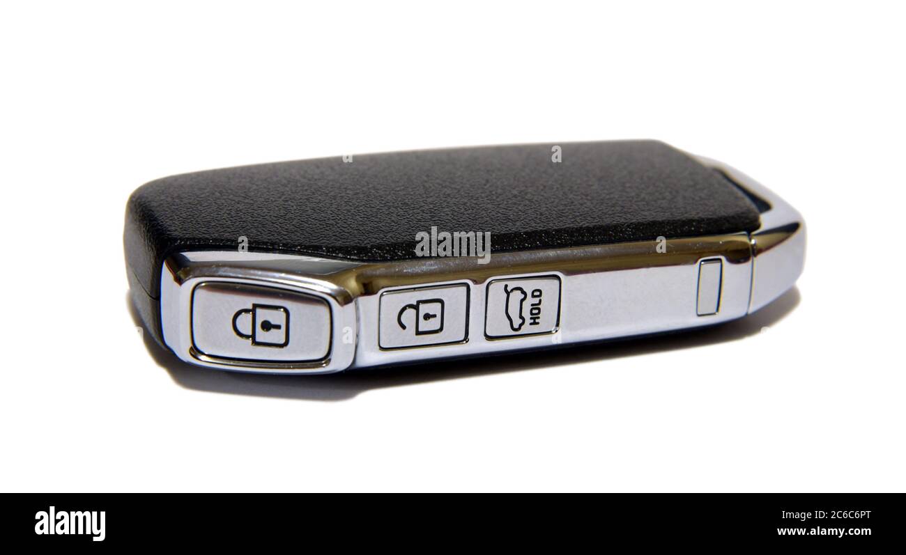 clé de voiture noire avec verrouillage centralisé à distance Banque D'Images