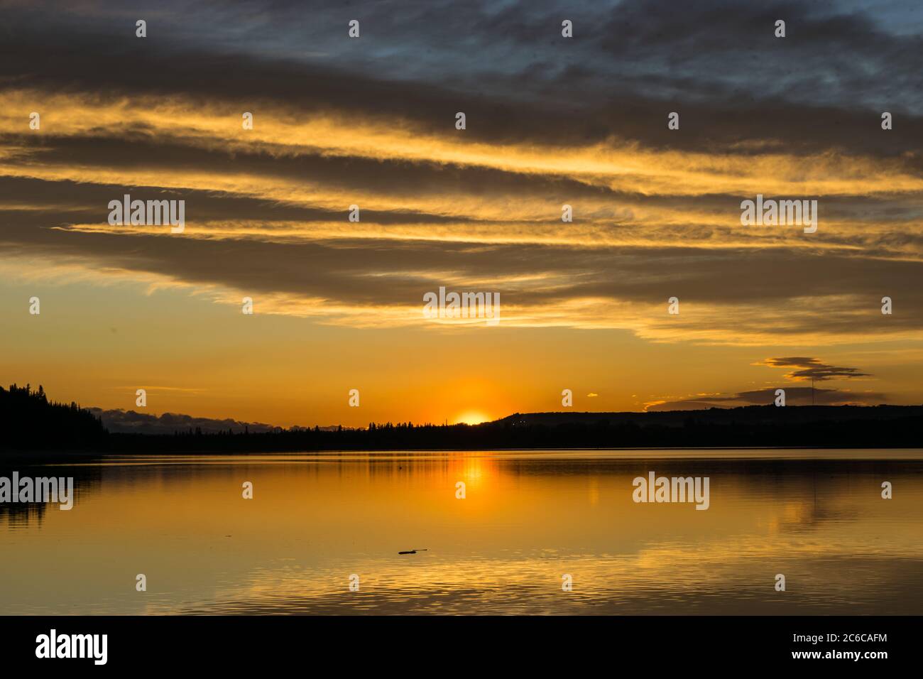 Coucher du soleil dans l'Alberta Banque D'Images