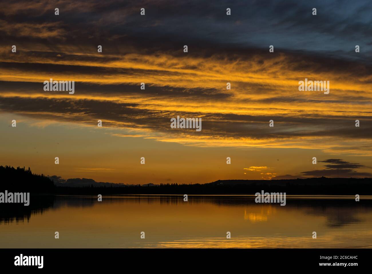 Coucher du soleil dans l'Alberta Banque D'Images