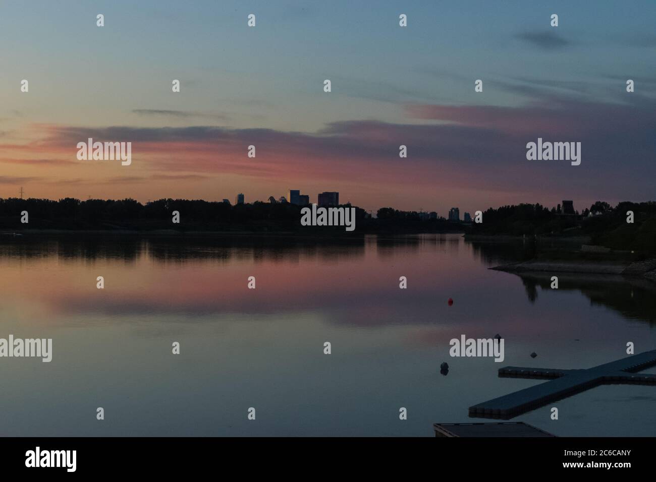 Coucher du soleil dans l'Alberta Banque D'Images