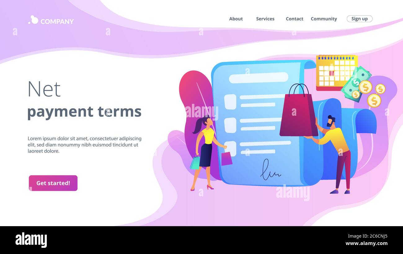 Page d'accueil de l'ajournement du concept de paiement Illustration de Vecteur