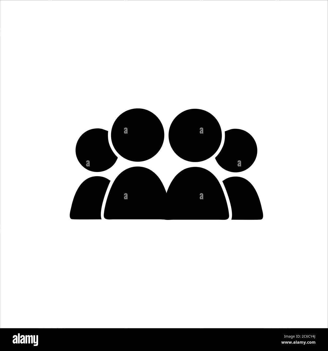 Icône réseau de personnes isolée sur fond blanc. Icône réseau de personnes dans un style tendance. Illustration de Vecteur