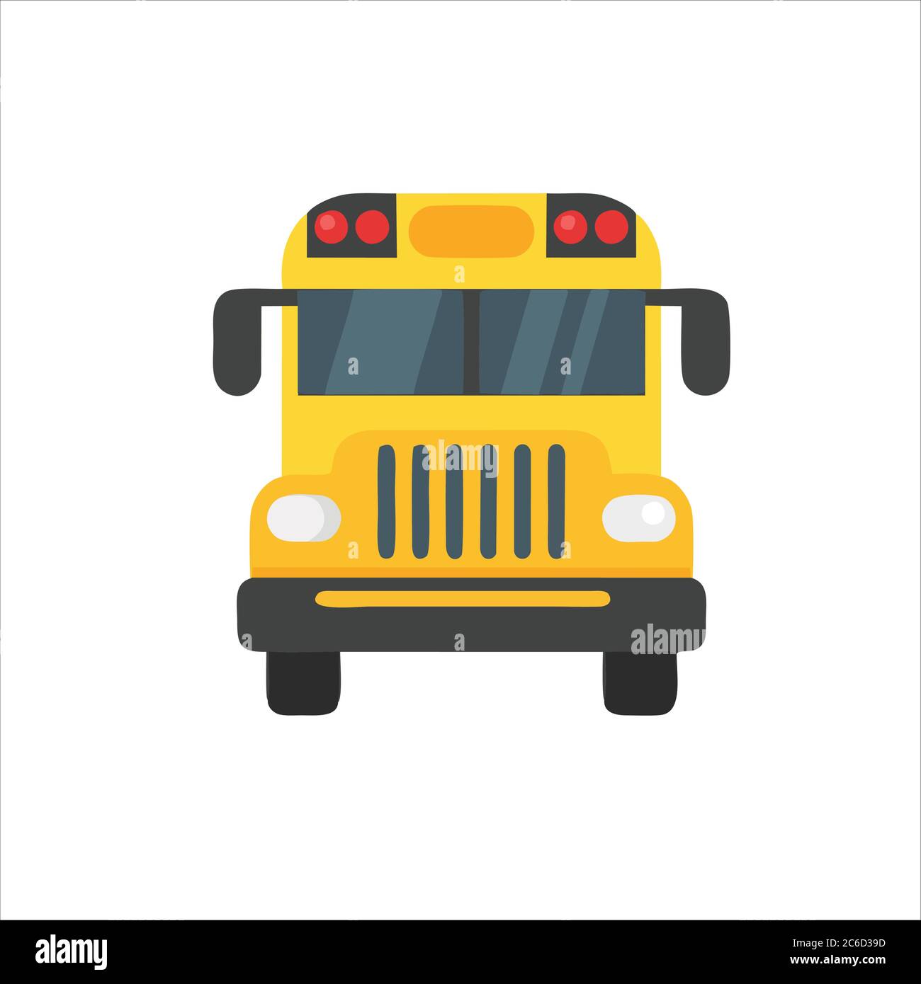 Icône de façade de bus isolée sur fond blanc. Icône de bus en façade dans un style tendance pour le site Web et l'application mobile. Icône vecteur avant de bus moderne. Illustration de Vecteur