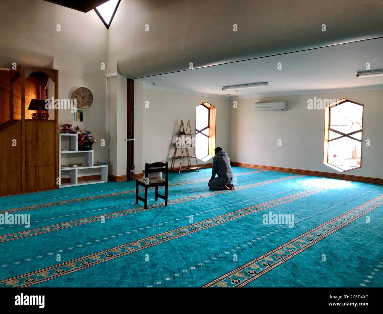 La mosquée de Christchurch est l'endroit où ils ont été deux attaques terroristes consécutives de tir dans les mosquées à Christchurch, Nouvelle-Zélande Banque D'Images