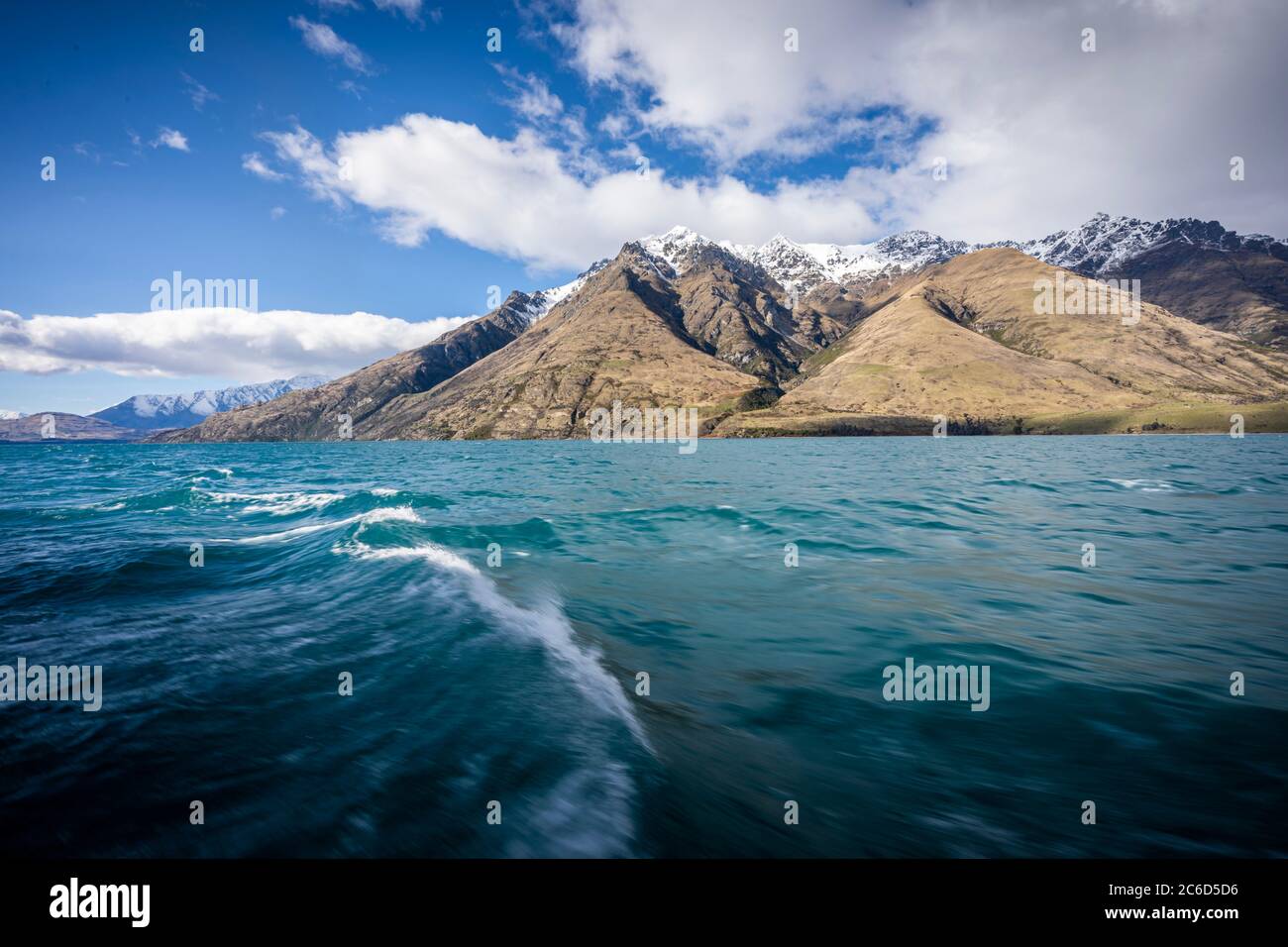 Vue panoramique sur le lac Wakatipu, Queenstown, Nouvelle-Zélande Banque D'Images