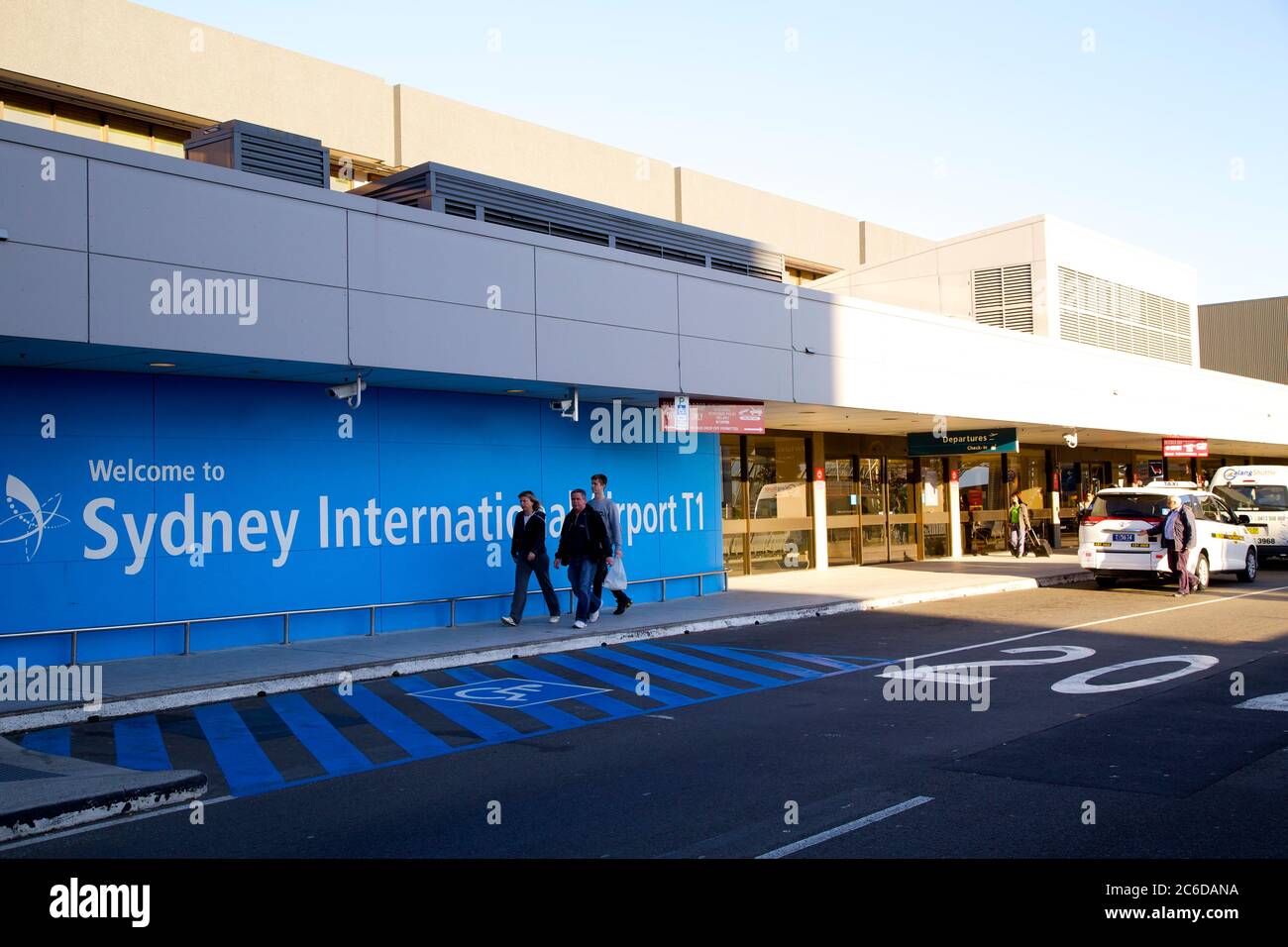 Aéroport international de Sydney terminal 1. Banque D'Images