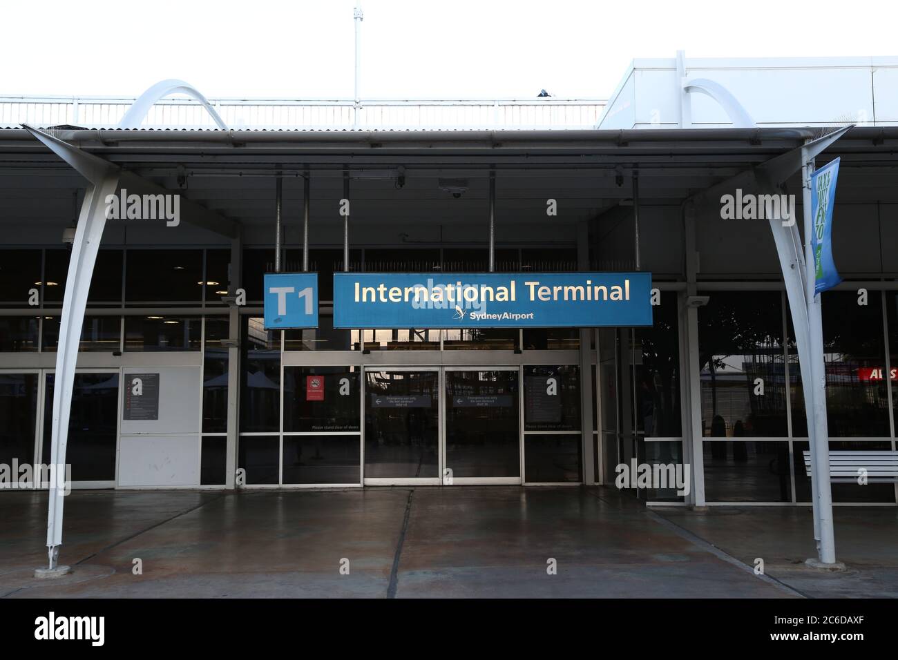 Aéroport international de Sydney terminal 1. Banque D'Images