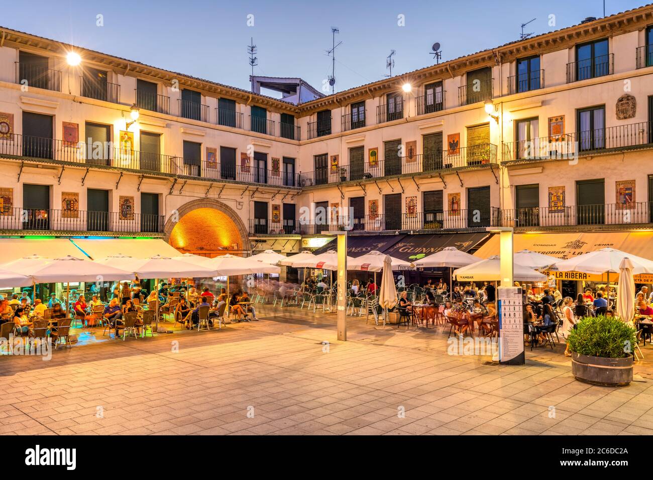 Plaza de los Fueros, Tudela, Navarre, Espagne Banque D'Images