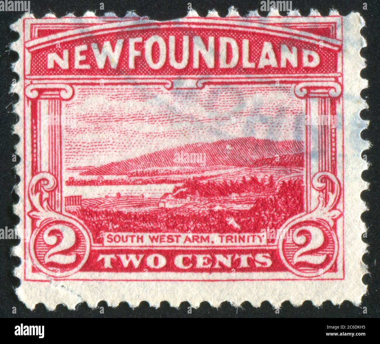 NEWFAUNDLAND - VERS 1923 : timbre imprimé par Terre-Neuve, montre South West Arm, Trinity, vers 1923 Banque D'Images