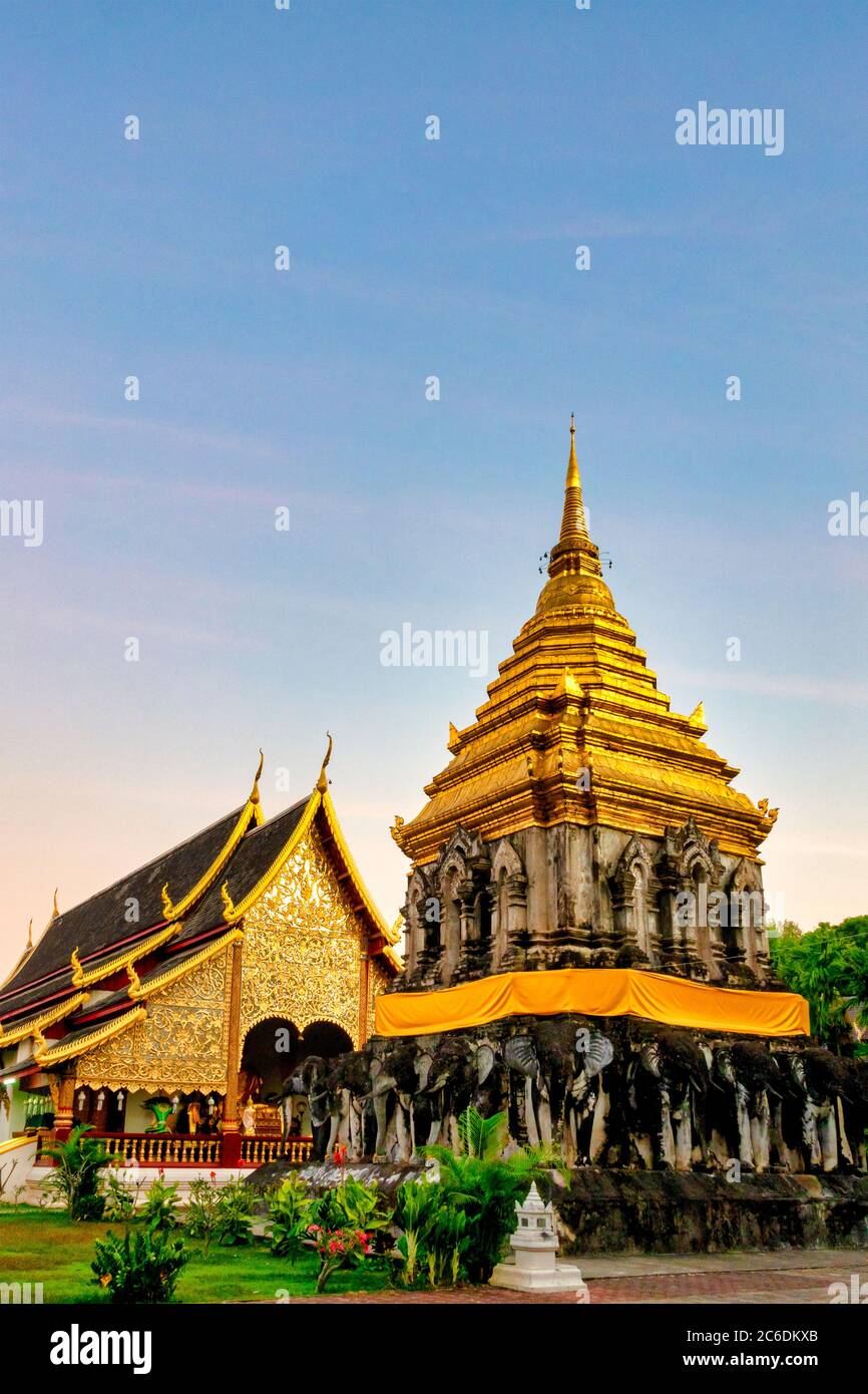 Wat Chiang Man, Chiang Mai, Thaïlande Banque D'Images Wat Chiang Man, Chiang Mai, Thaïlande Banque D'Images