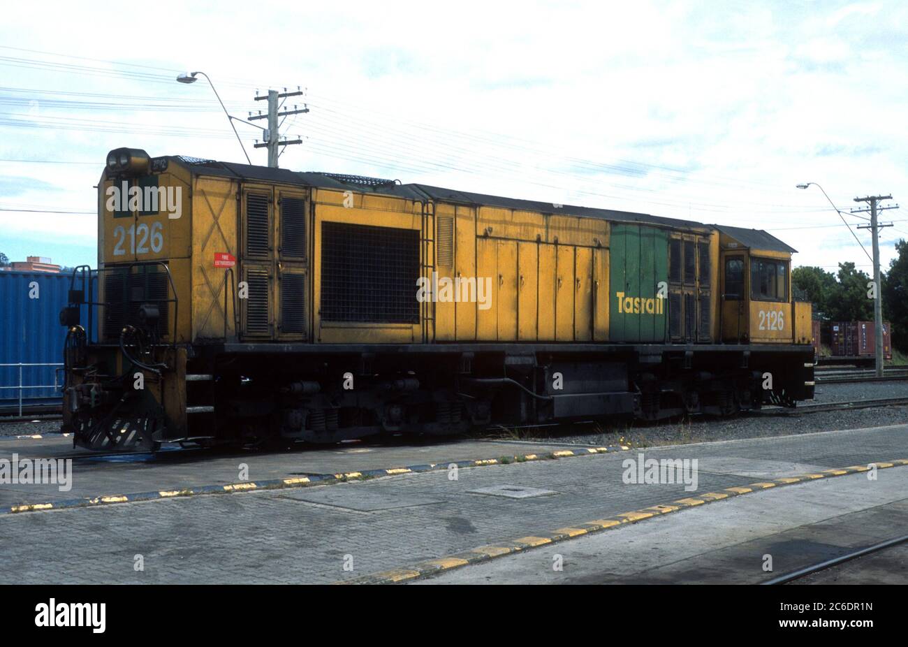 Locomotive diesel Tasrail ZB classe N° 2126 à Launceston, Tasmanie, Australie. 2004. Banque D'Images