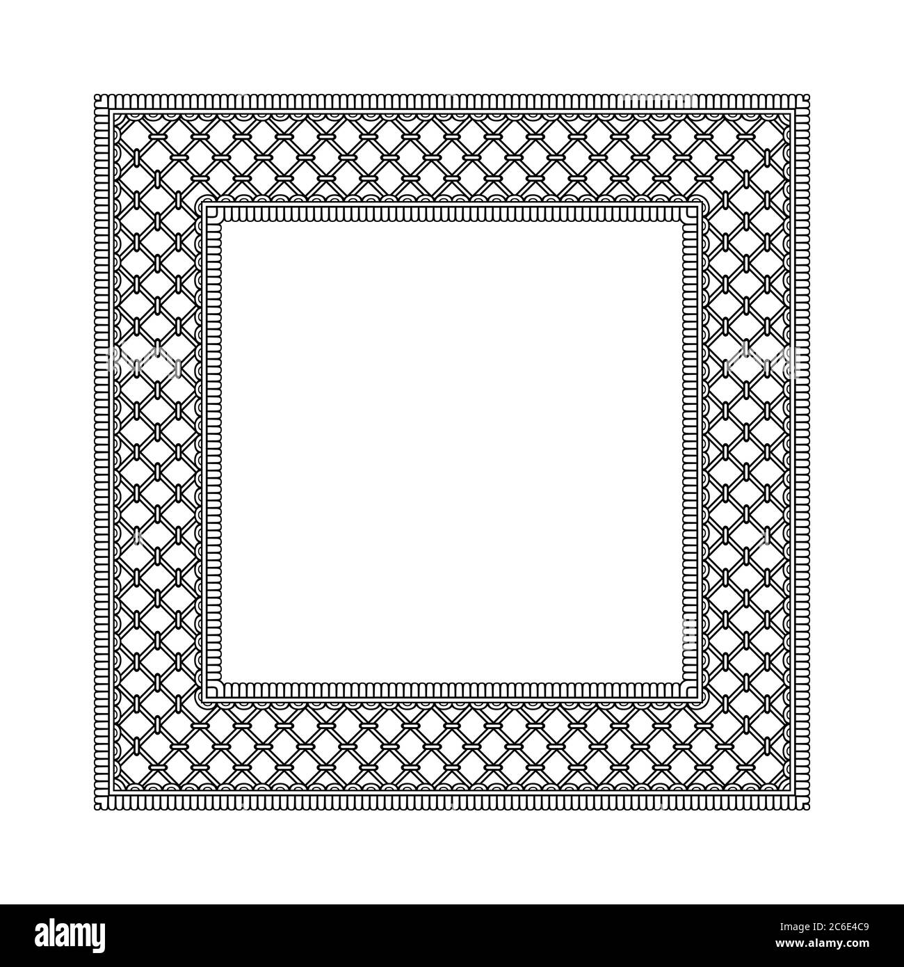 Motif de trame Mehndi pour le dessin Henna et le tatouage. Décoration orientale, de style indien. Illustration de Vecteur