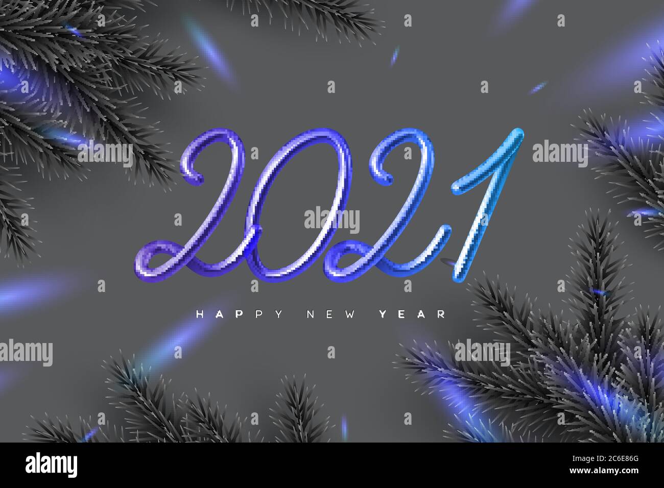 2021 bannière bonne année. Illustration de Vecteur