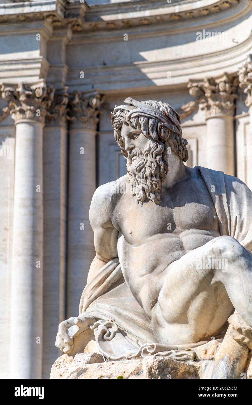 Italie, Latium, Rome, Ponte, Piazza Navona, Fontana dei Quattro Fiumi, Fontaine des quatre fleuves, Gange de Dieu de fleuve Banque D'Images