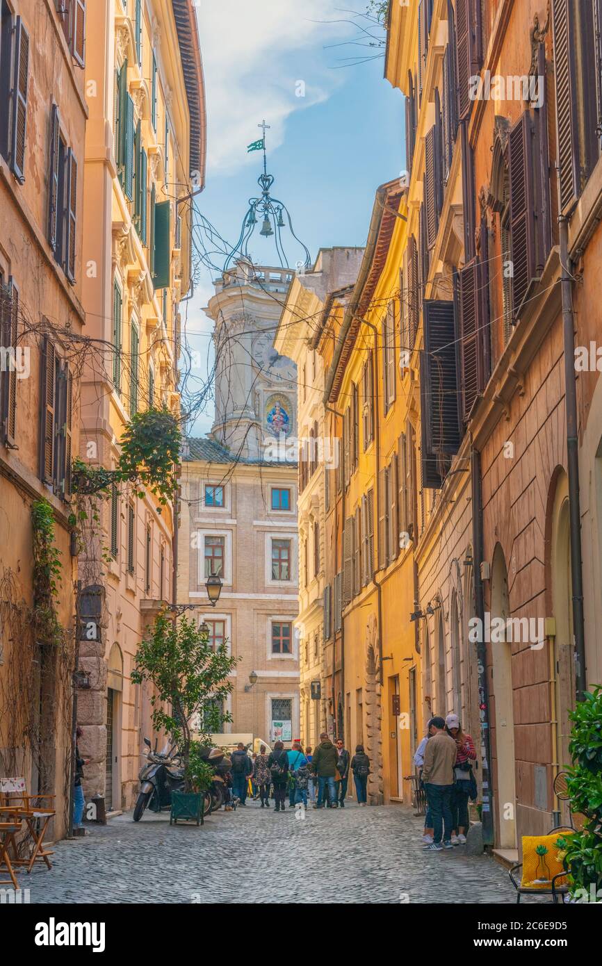 Italie, Latium, Rome, Ponte, via dei Banchi Nuovi, Torre dell'Orologio Banque D'Images