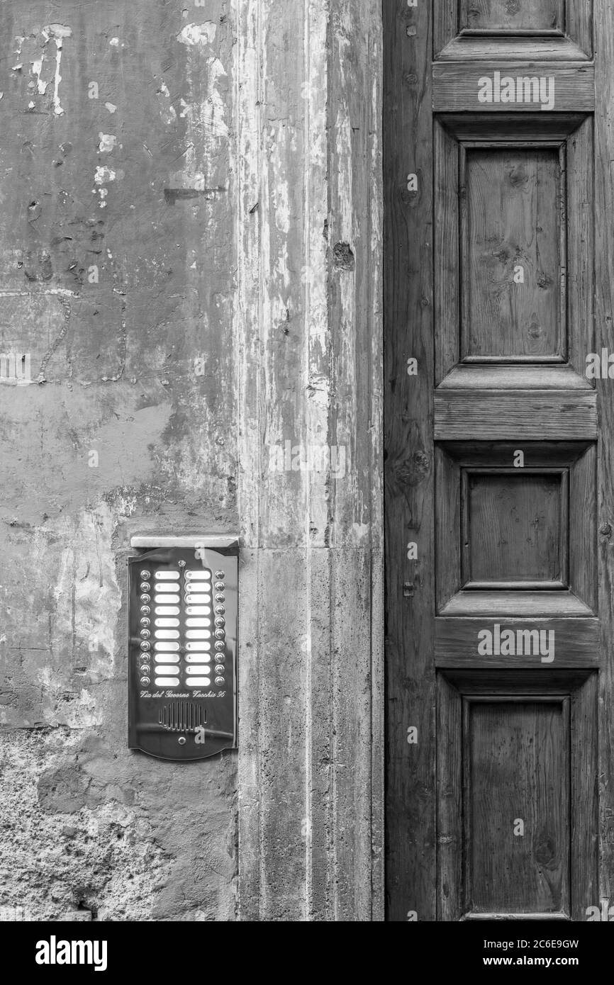 Italie, Latium, Rome, Ponte, Door Bells Banque D'Images