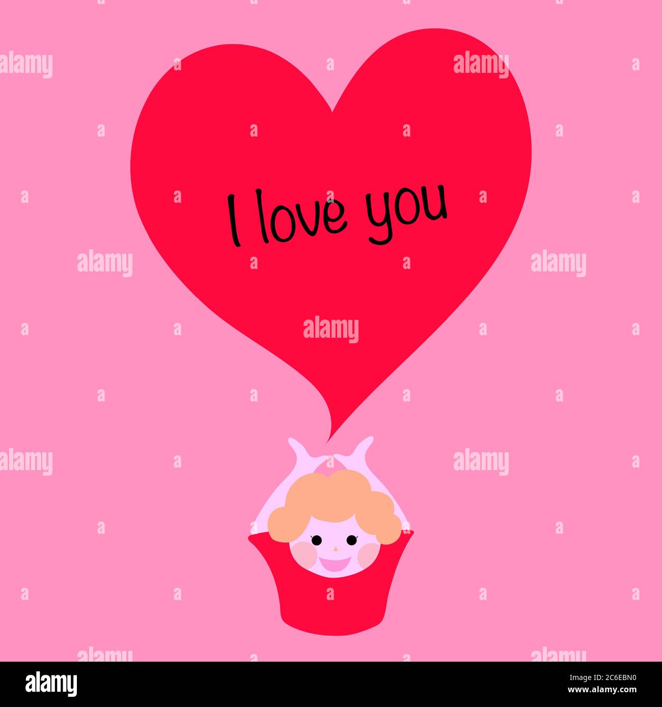 Mignon Bebe Avec Coeur Et Espace Pour Le Texte Carte Postale Lettre D Amour Pour Les Parents Illustration Vectorielle Image Vectorielle Stock Alamy