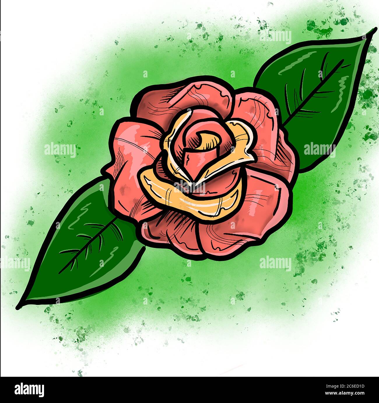 rose abstrait ilustraation Banque D'Images