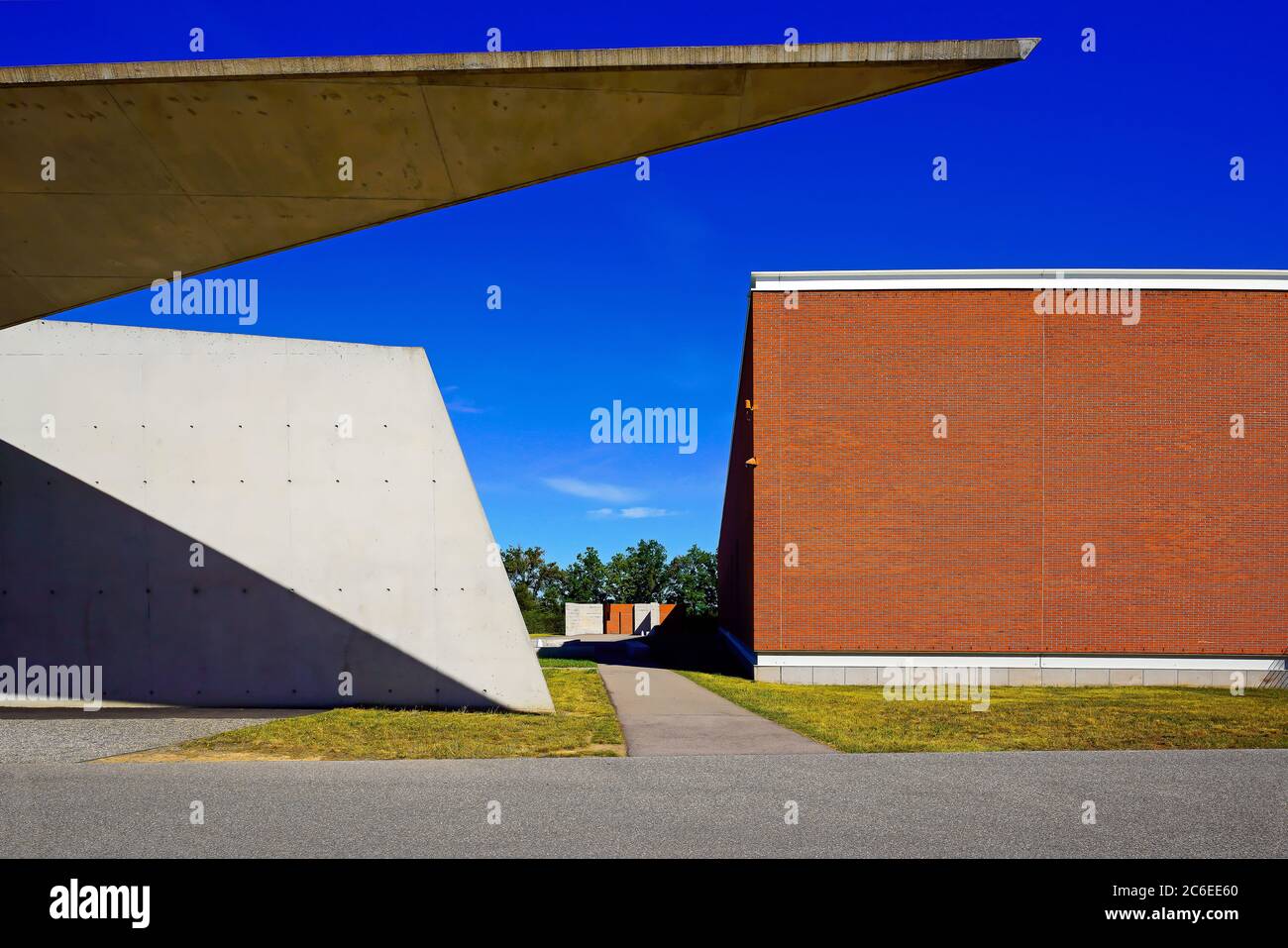 Vitra Design Museum, le poste d'incendie par l'architecte Zaha Hadid. Weil am Rhein, Allemagne. Banque D'Images
