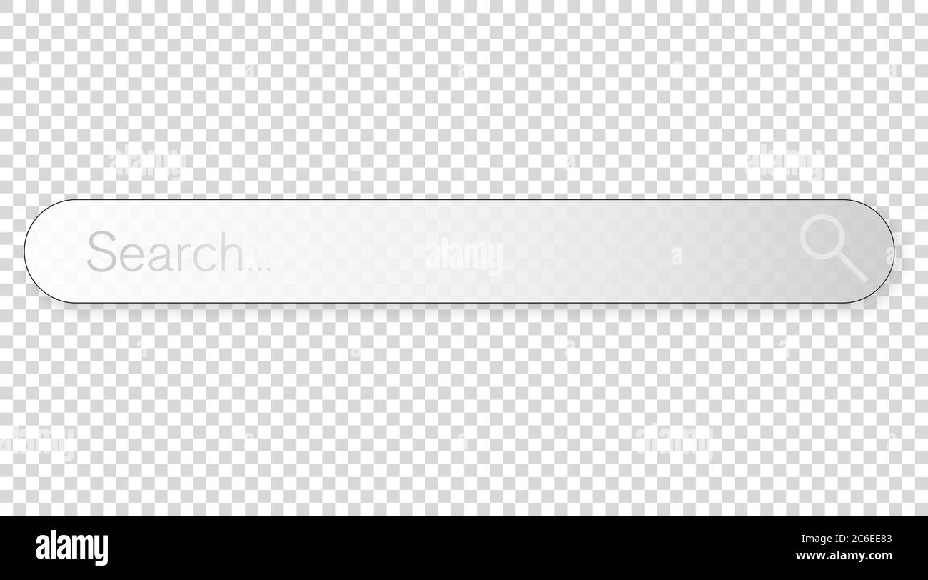 barre de recherche du navigateur avec loupe isolée sur une illustration vectorielle transparente en arrière-plan Illustration de Vecteur