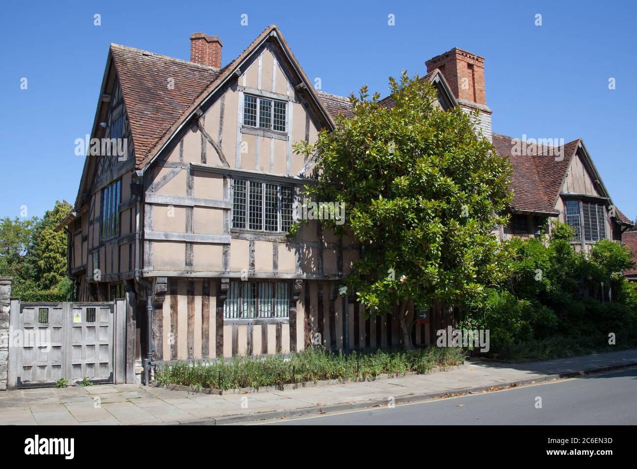 Le Croft de Hall, maison de William Shakespeare à Stratford-upon-Avon dans le Warwickshire au Royaume-Uni, a été pris le 22 juin 2020. Banque D'Images