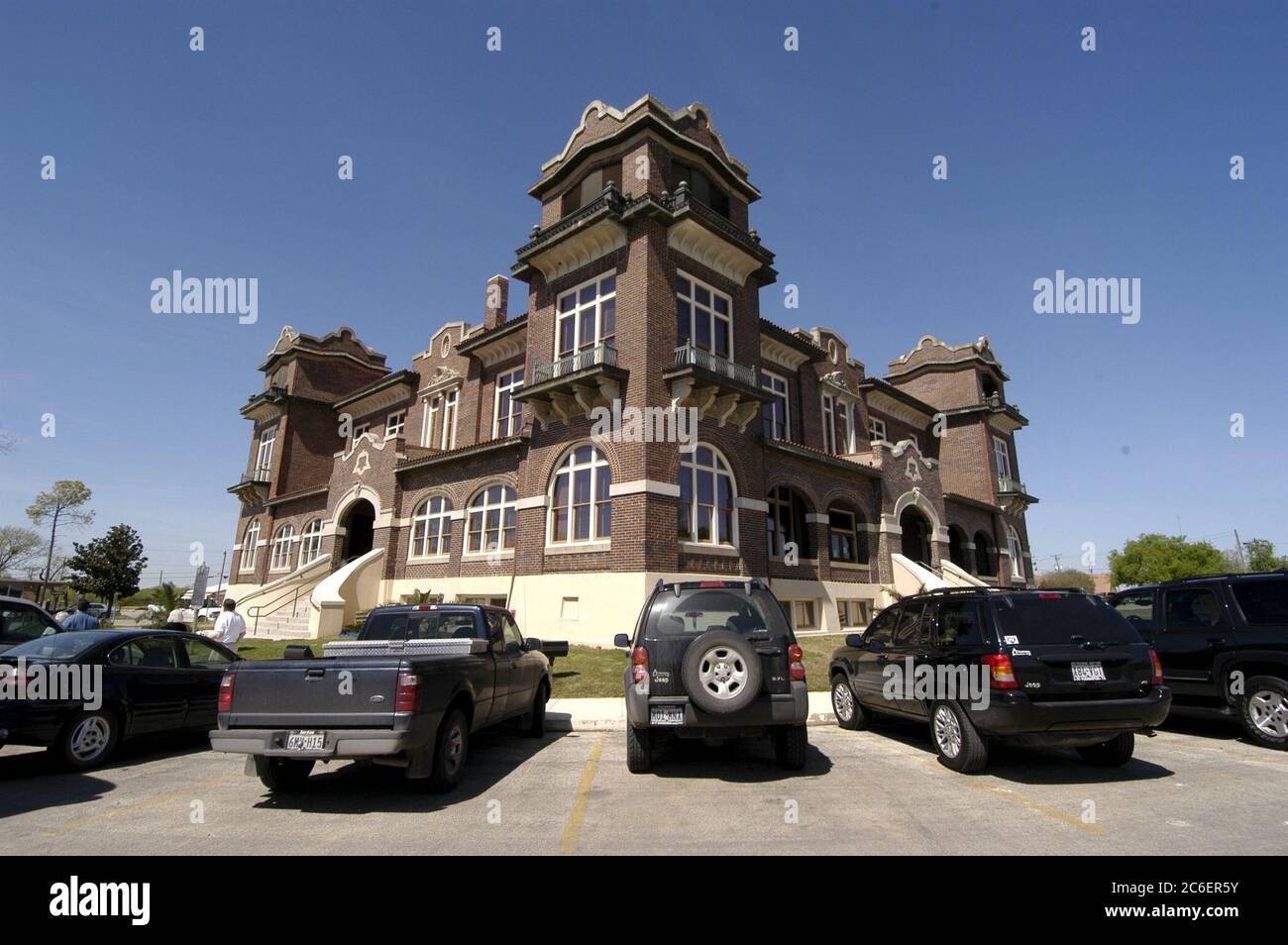 Palais de justice du comté d'Atascosa, conçu par Henry Tilman Phelps et construit en 1910, à Jourdanton, Texas (partie sud-centrale de l'État). ©Bob Daemmrich Banque D'Images