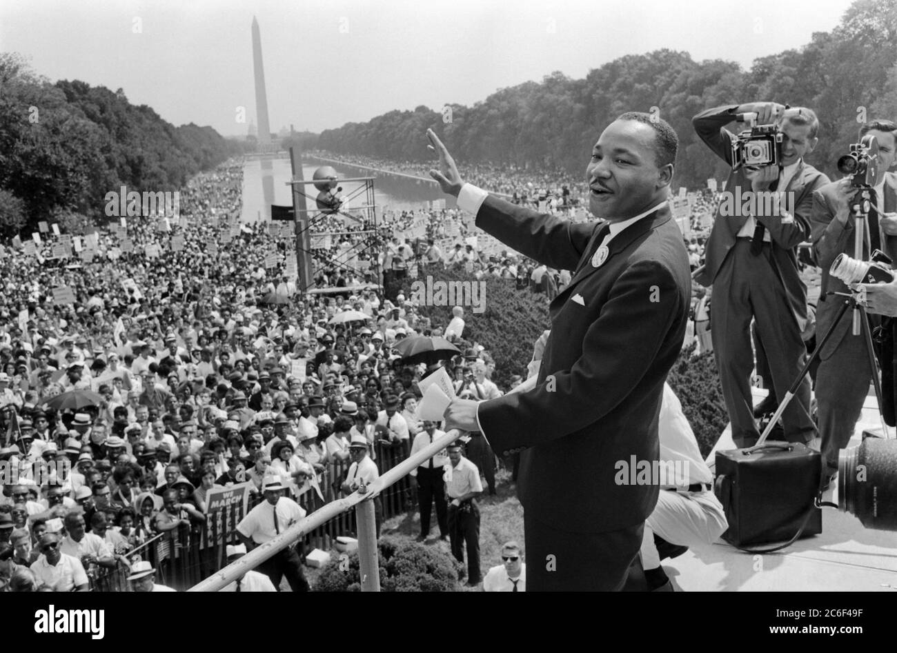 Martin Luther King Jr., mars sur Washington (28 août 1963) Banque D'Images