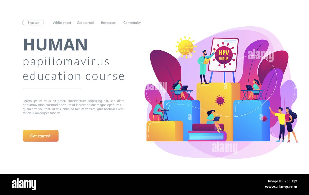 Programmes d'éducation HPV concept d'atterrissage pageation Illustration de Vecteur Programmes d'éducation HPV concept d'atterrissage pageation Illustration de Vecteur
