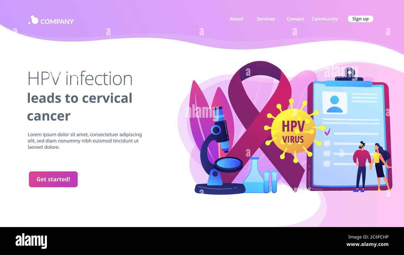 Facteurs de risque pour la mise en page de l'atterrissage du concept HPV Illustration de Vecteur Facteurs de risque pour la mise en page de l'atterrissage du concept HPV Illustration de Vecteur
