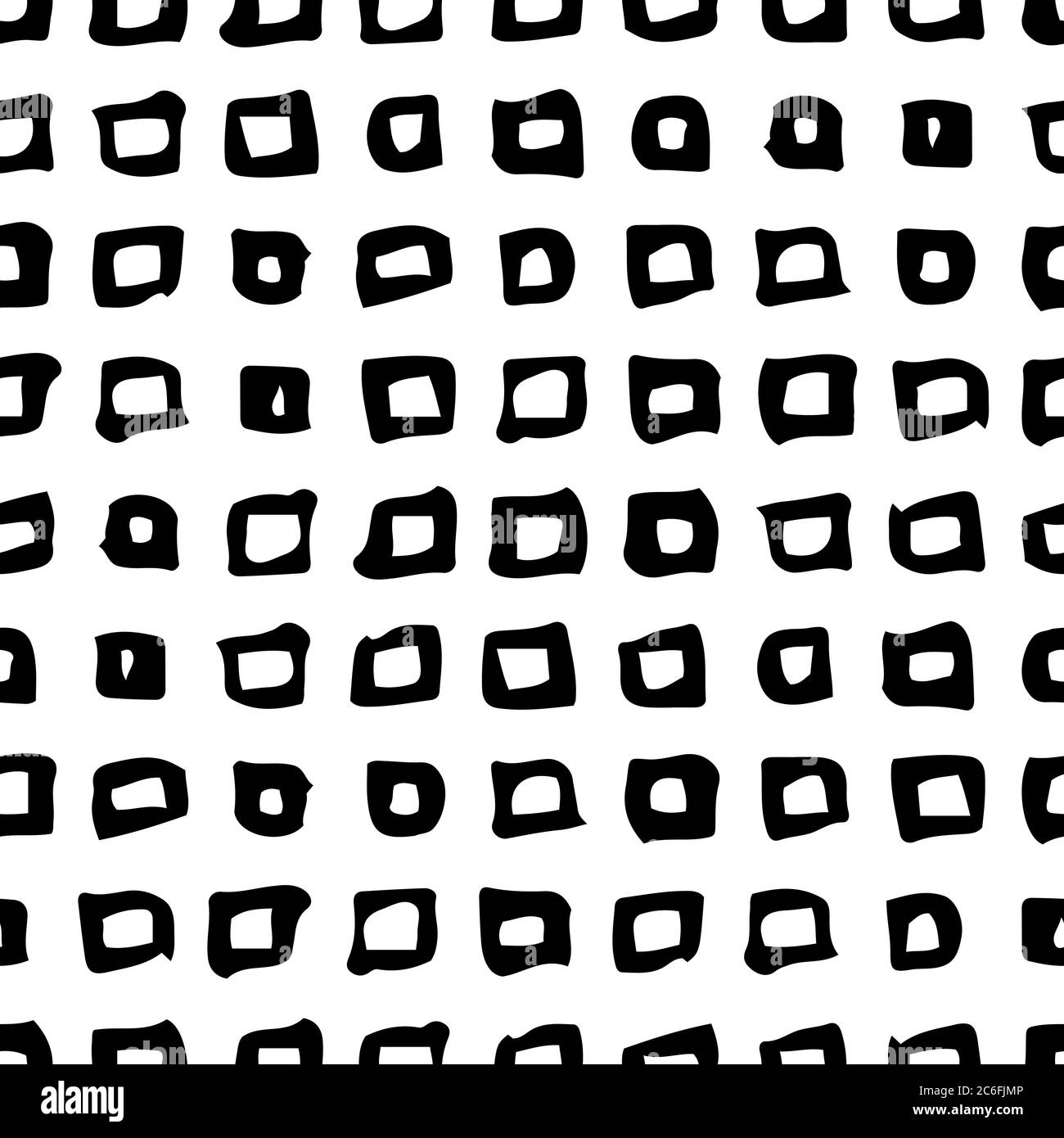 Aquarelle forme carrés dessinés à la main motif sans couture. Texture sèche de l'encre de la brosse. Tissu dessiné à la main, papier d'emballage, prin textile tendance Illustration de Vecteur