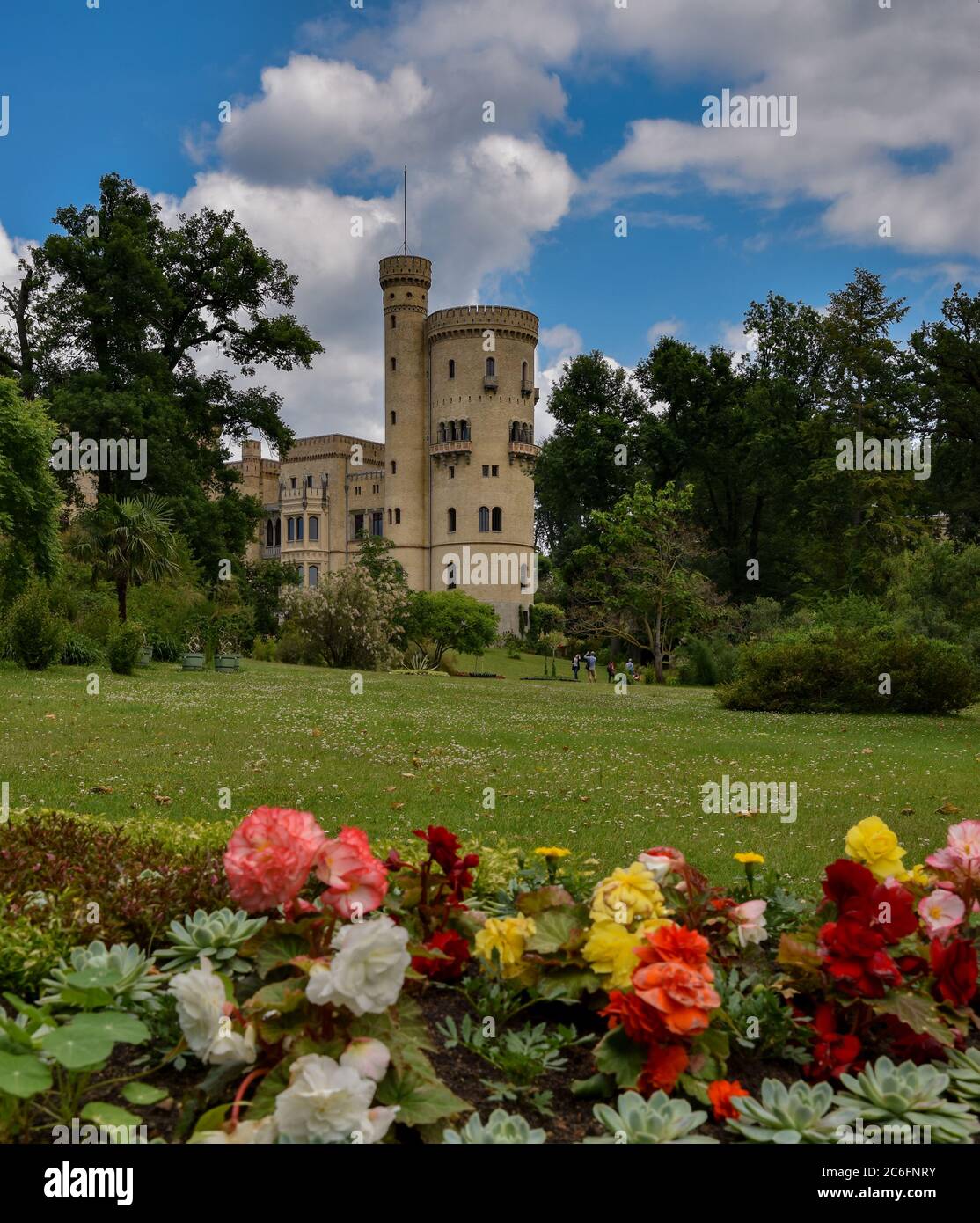 Château de Babelsberg, classé au patrimoine mondial de l'UNESCO, dans le Brandebourg et Berlin Banque D'Images