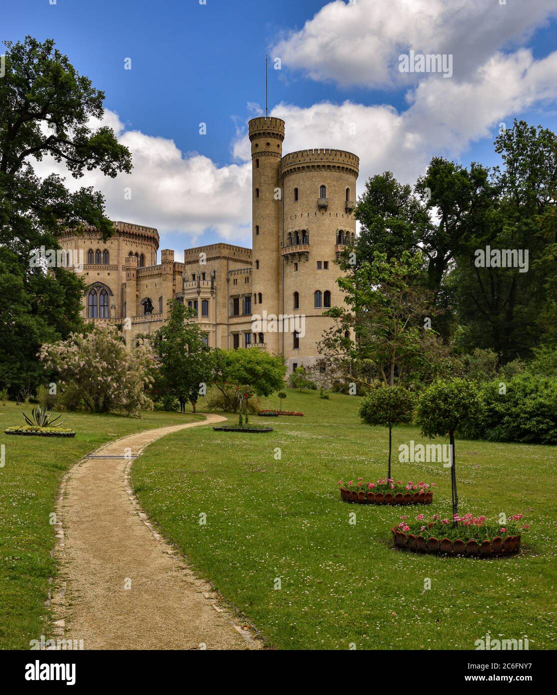 Château de Babelsberg, classé au patrimoine mondial de l'UNESCO, dans le Brandebourg et Berlin Banque D'Images