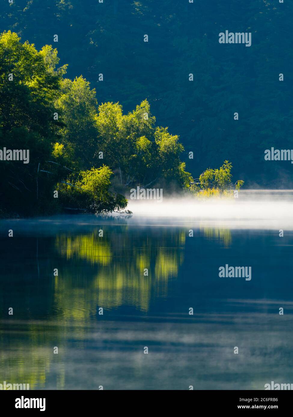 Forêt verte magnifique magnifique lac majestueux Mrzla vodica en Croatie Europe photogénique Banque D'Images
