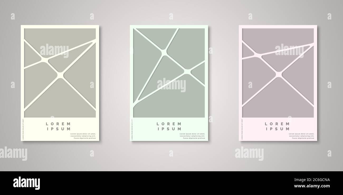 Conception de couvercle. Ensemble de papier d'arrière-plan style coupé design moderne pour la couverture, prospectus, annuel, page, rapport, livre, magazine, titre, papier peint. Illustration de Vecteur